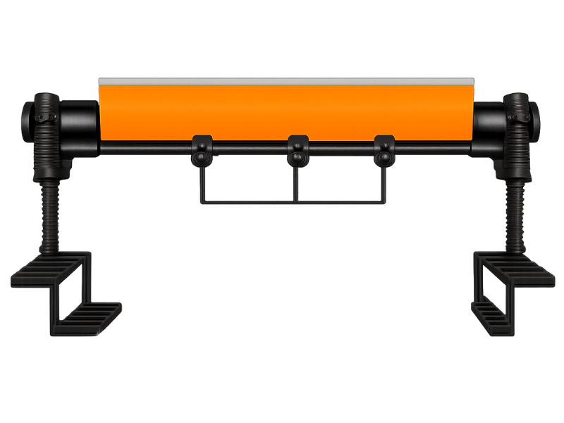 Secondary conveyor belt cleaner