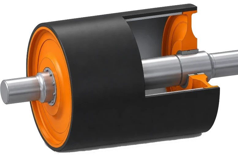 Impact beds idler roller